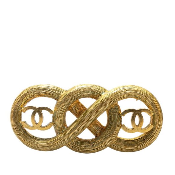 Vintage Chanel Coco Mark Brooch, Gold Plated, Women's, CHANEL - Picture 1 of 5